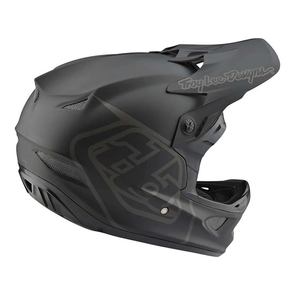 Troy Lee Designs D3 Fiberlite Helmet Mono Black - Image 2