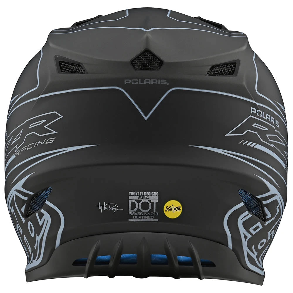 Troy Lee Designs SE4 Polyacrylite Helmet W/MIPS TLD Polaris RZR Black - Image 3