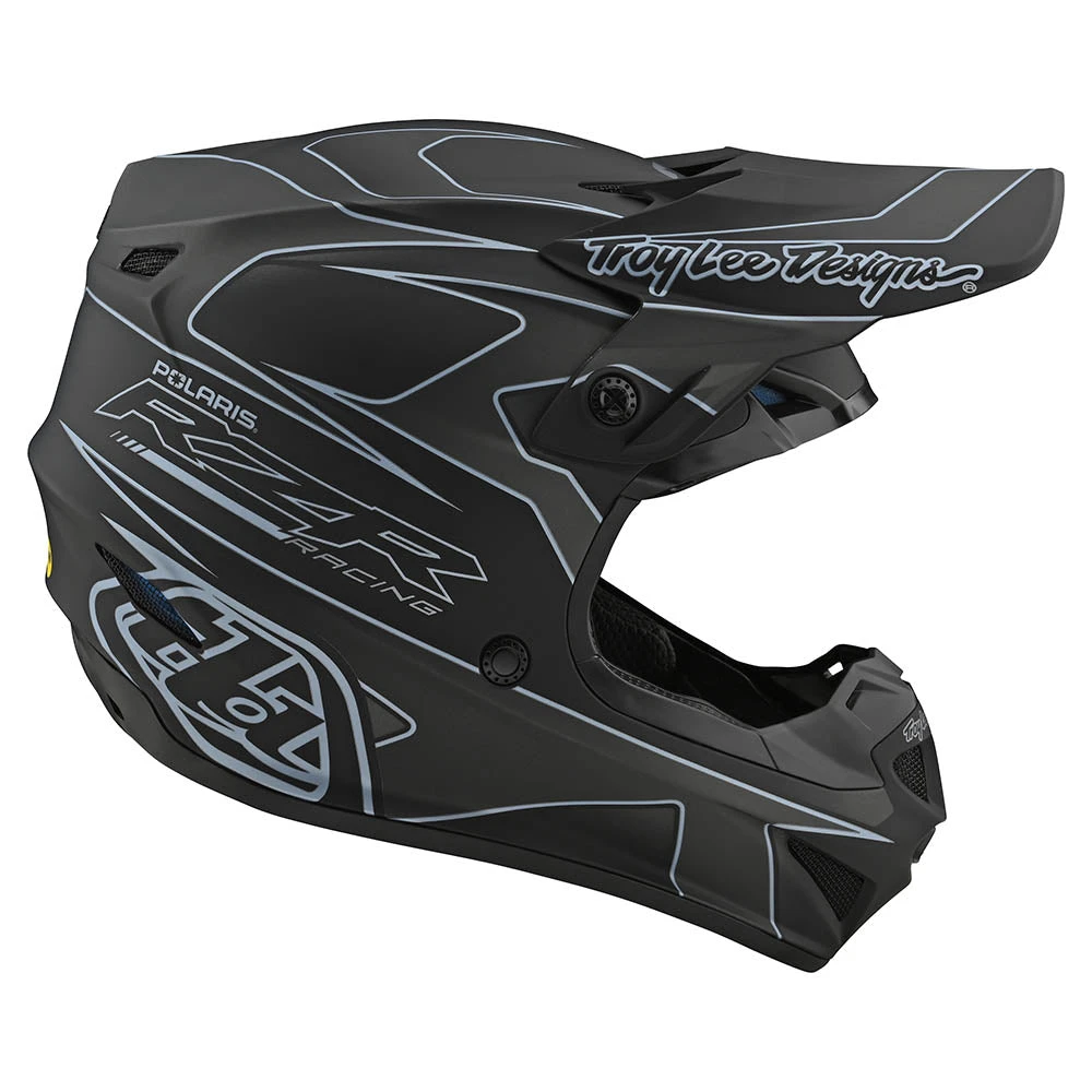 Troy Lee Designs SE4 Polyacrylite Helmet W/MIPS TLD Polaris RZR Black - Image 4