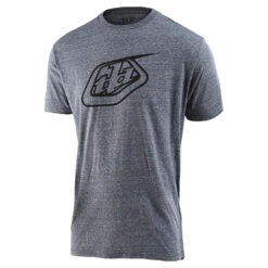 Troy Lee Designs Short Sleeve Tee Logo Vintage Gray Snow