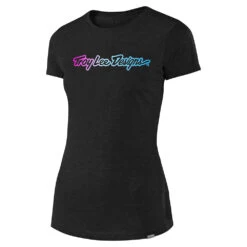 Troy Lee Designs Wmns Short Sleeve Tee Signature Black