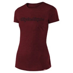 Troy Lee Designs Wmns Short Sleeve Tee Signature Maroon