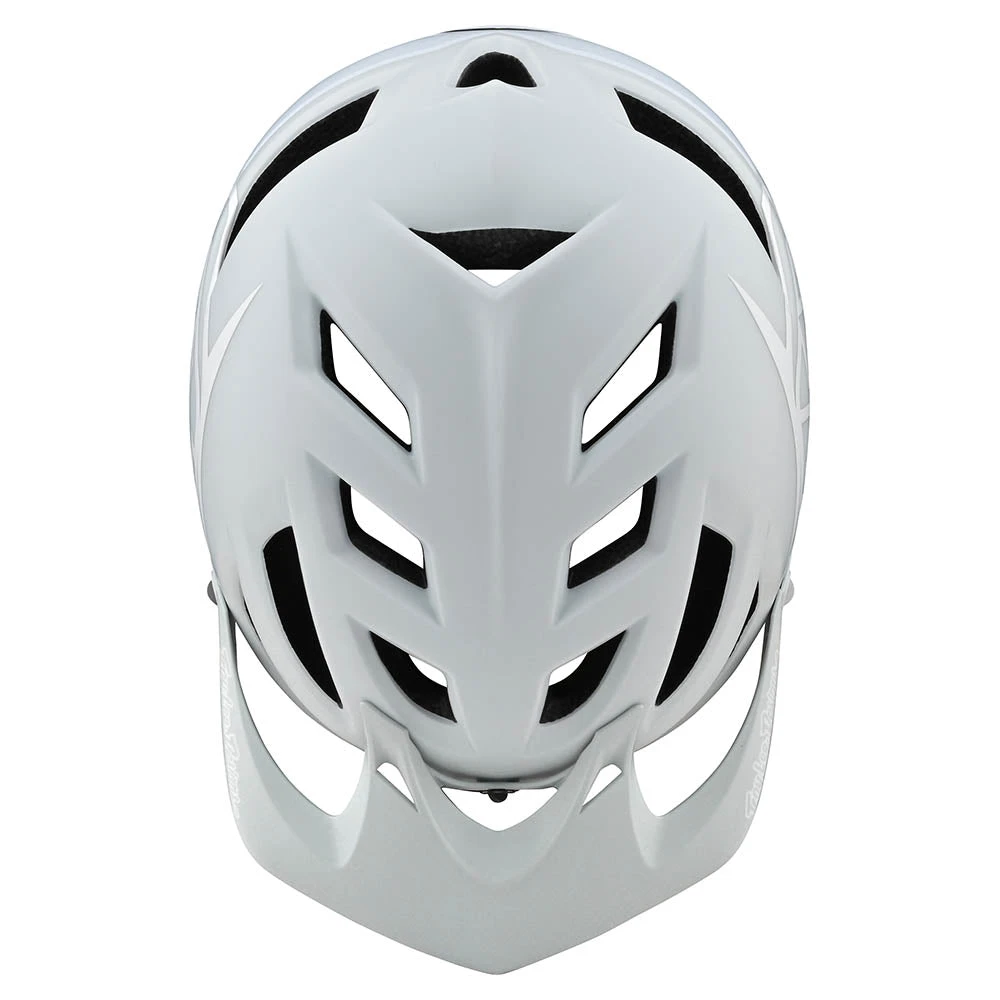 Troy Lee Designs A1 Helmet W/MIPS Classic Light Gray / White - Image 4
