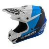 Troy Lee Designs Youth SE4 Polyacrylite Helmet W/MIPS TLD Yamaha L4 White / Blue