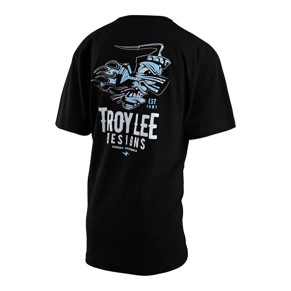 Troy Lee Designs Youth Short Sleeve Tee Carb Black - Image 2