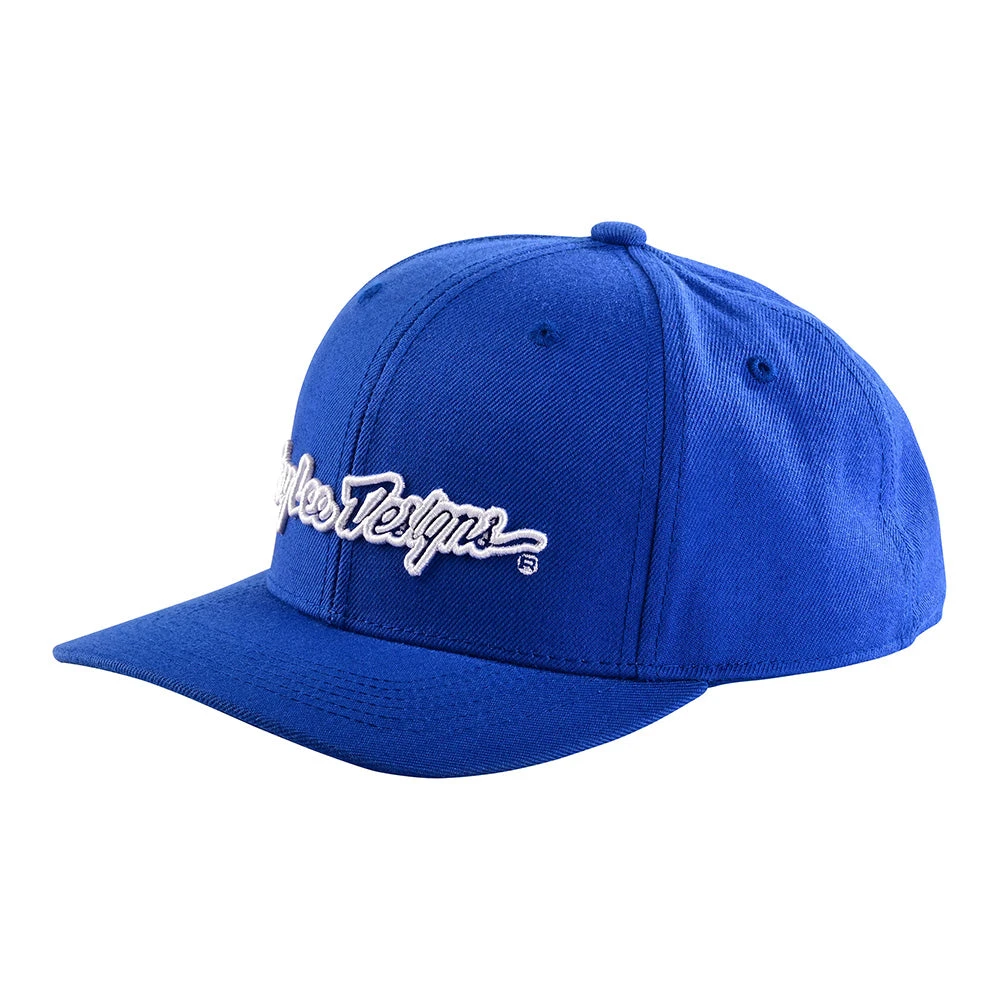 Troy Lee Designs Snapback Hat Signature Blue / White