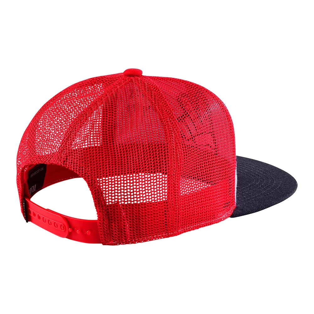 Troy Lee Designs Snapback Hat Peace Out Red / White - Image 2