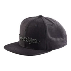 Troy Lee Designs Snapback Hat Signature Dark Gray / Charcoal