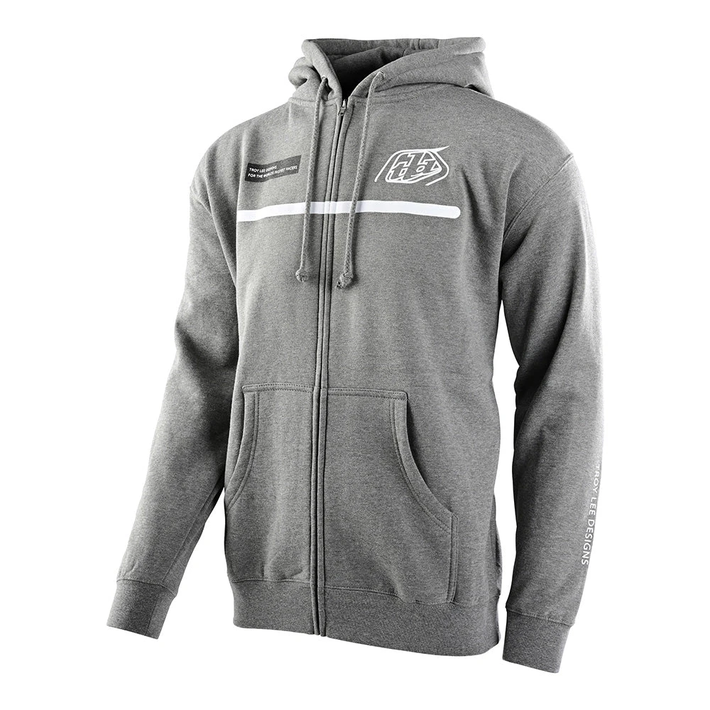 Troy Lee Designs Zip Up Hoodie Lines Gunmetal Heather