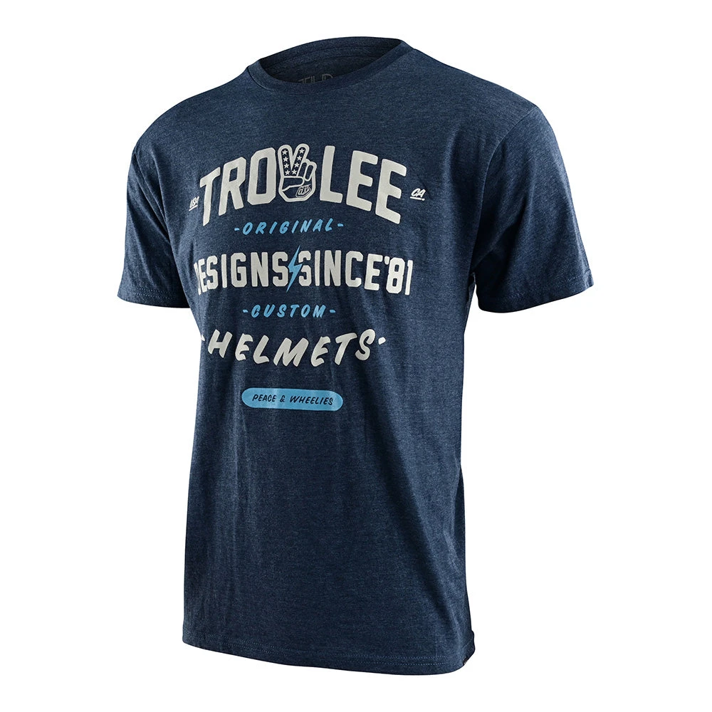 Troy Lee Designs Youth Short Sleeve Tee Roll Out Navy Heather