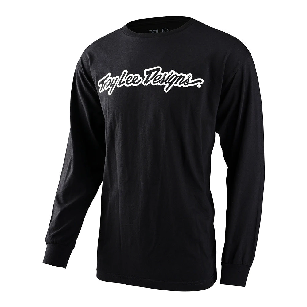 Troy Lee Designs Long Sleeve Tee Signature Black - Image 2