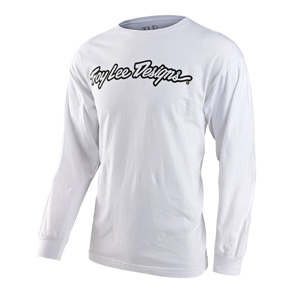 Troy Lee Designs Long Sleeve Tee Signature White - Image 2