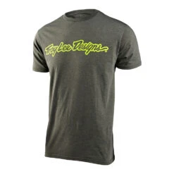 Troy Lee Designs Short Sleeve Tee Signature Olive Heather