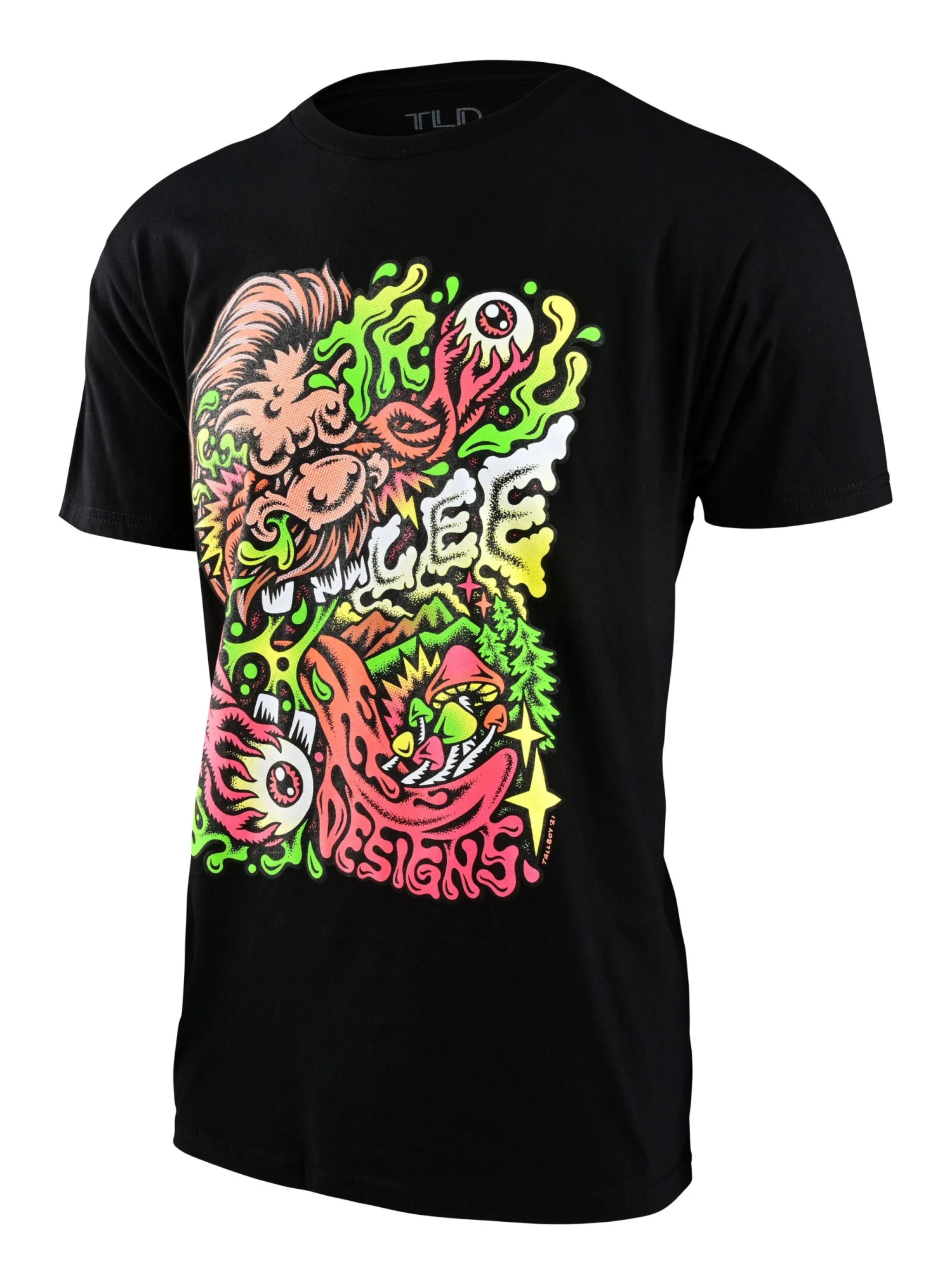 Troy Lee Designs Short Sleeve Tee Tallboy Sasquatch Black - Image 2