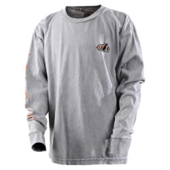 Troy Lee Designs Youth Long Sleeve Tee 40Th Piston Bone Gray Mineral Wash