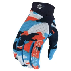 Troy Lee Designs Air Glove Formula Camo Navy / Orange