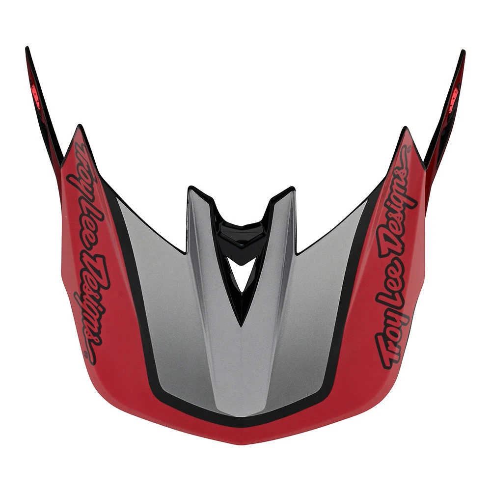 Troy Lee Designs D4 Composite Helmet W/MIPS Qualifier Silver / Red - Image 9