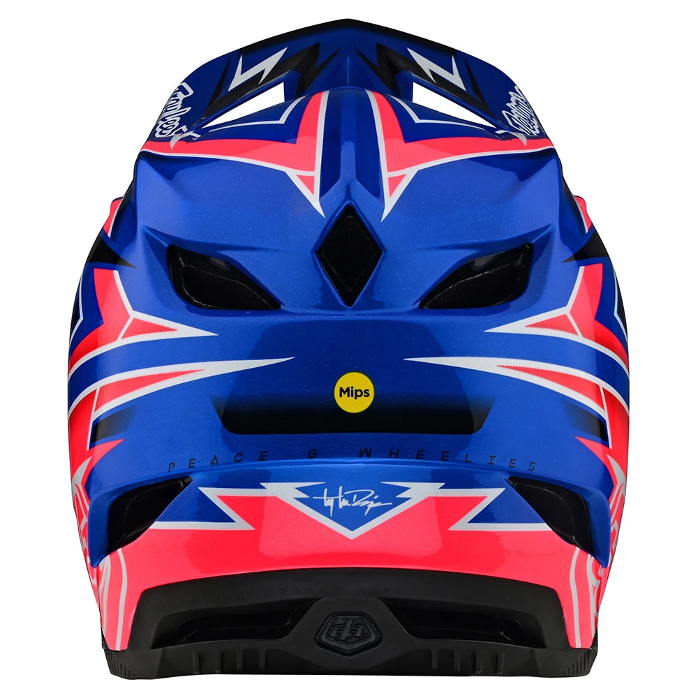 Troy Lee Designs D4 Composite Helmet W/MIPS Volt Blue - Image 3