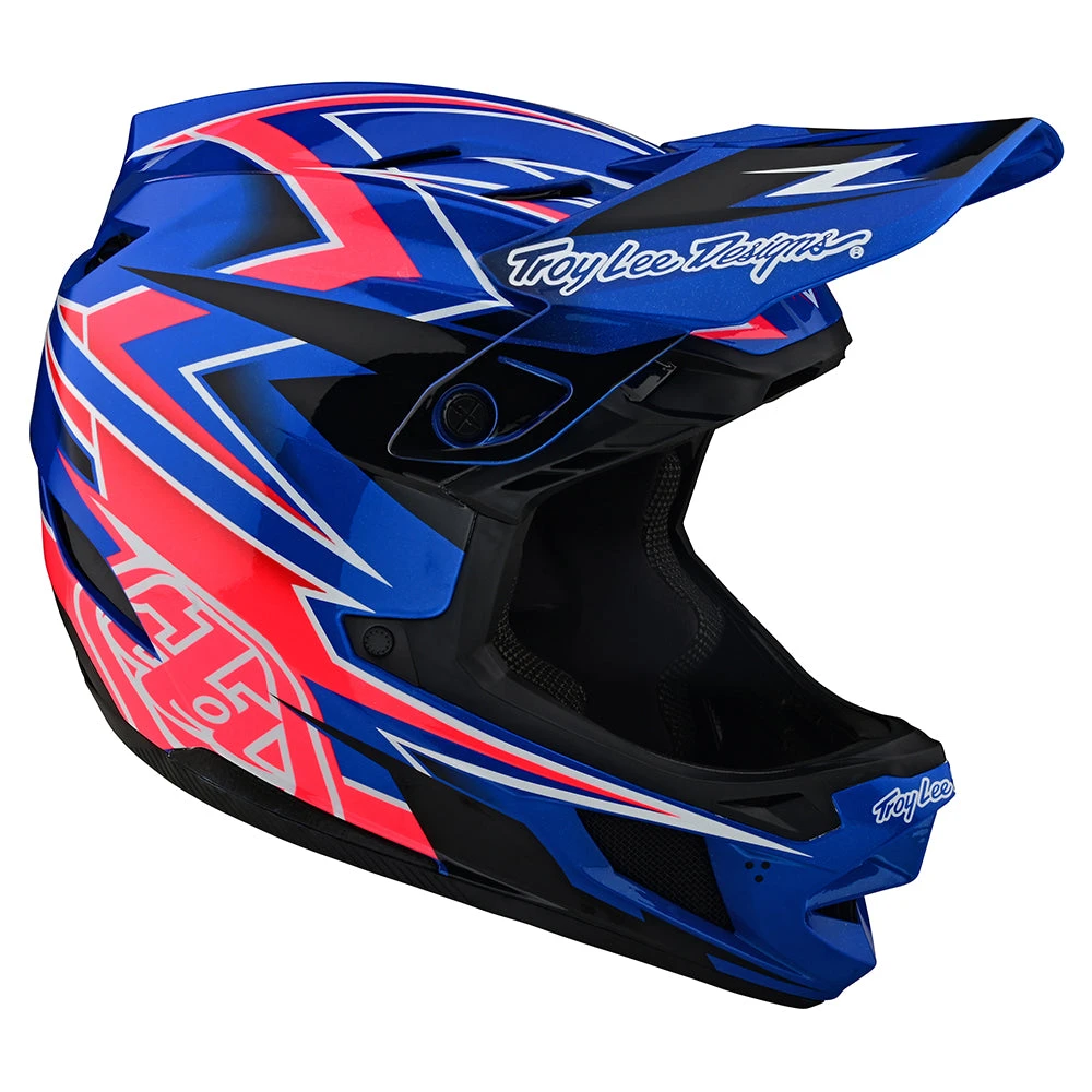 Troy Lee Designs D4 Composite Helmet W/MIPS Volt Blue - Image 6