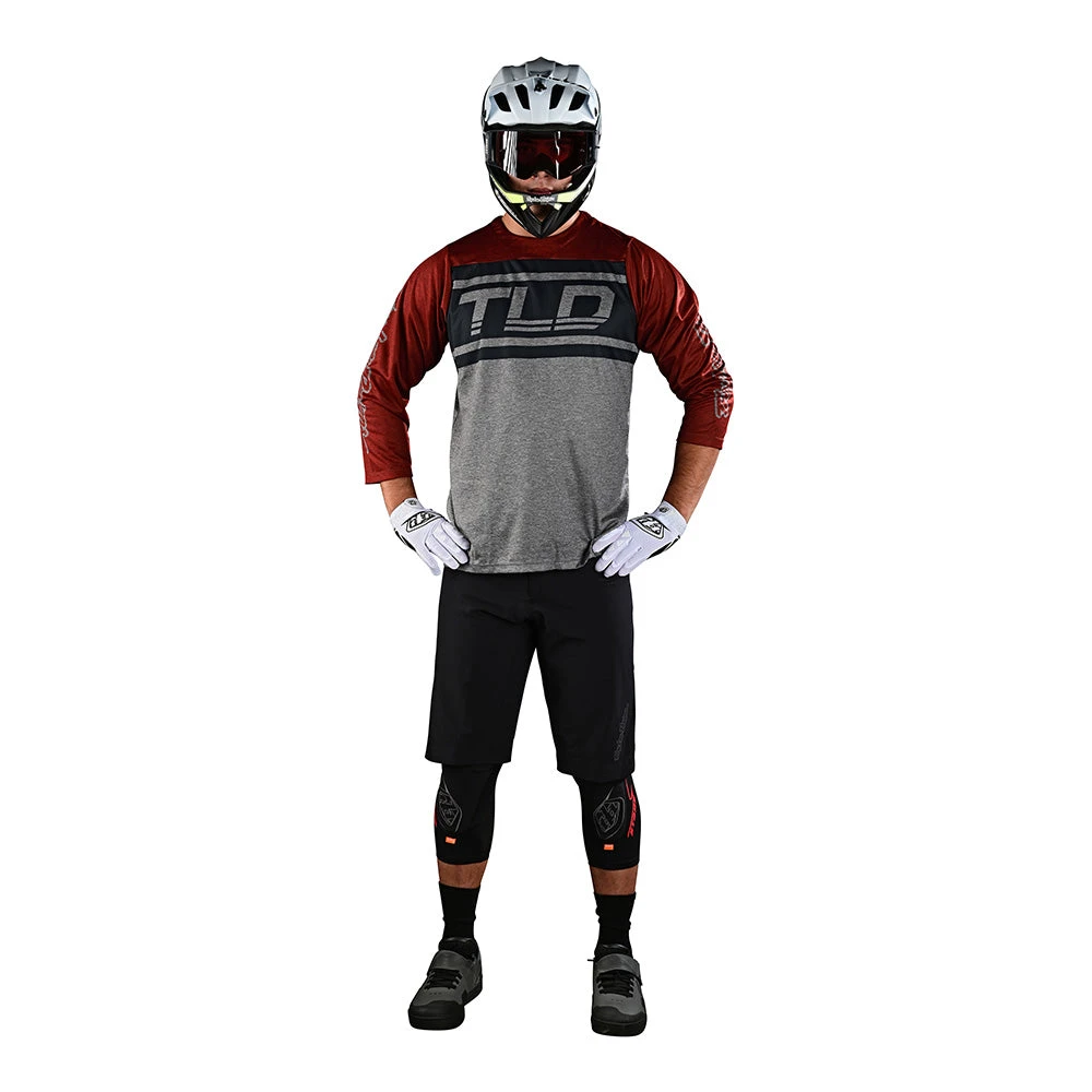 Troy Lee Designs Ruckus 3/4 Jersey Bars Red Clay / Gray Heather - Image 2