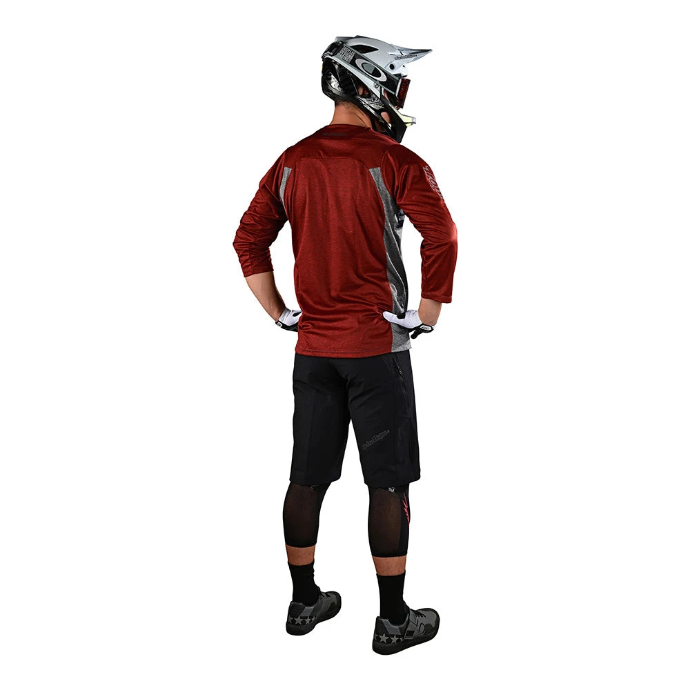 Troy Lee Designs Ruckus 3/4 Jersey Bars Red Clay / Gray Heather - Image 4