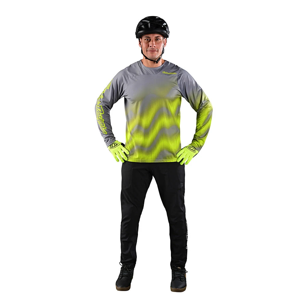 Troy Lee Designs Skyline LS Chill Jersey Waves Lt Gray - Image 2