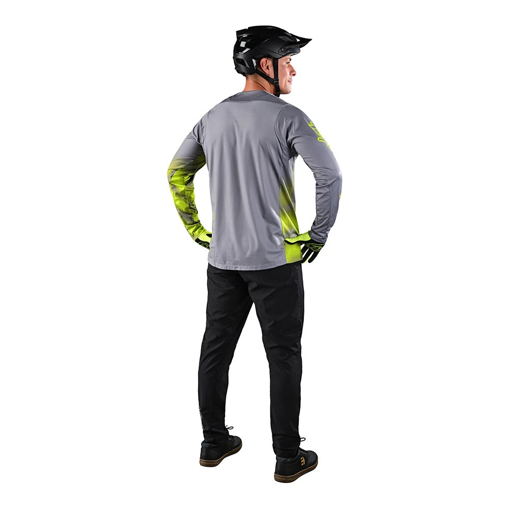 Troy Lee Designs Skyline LS Chill Jersey Waves Lt Gray - Image 4