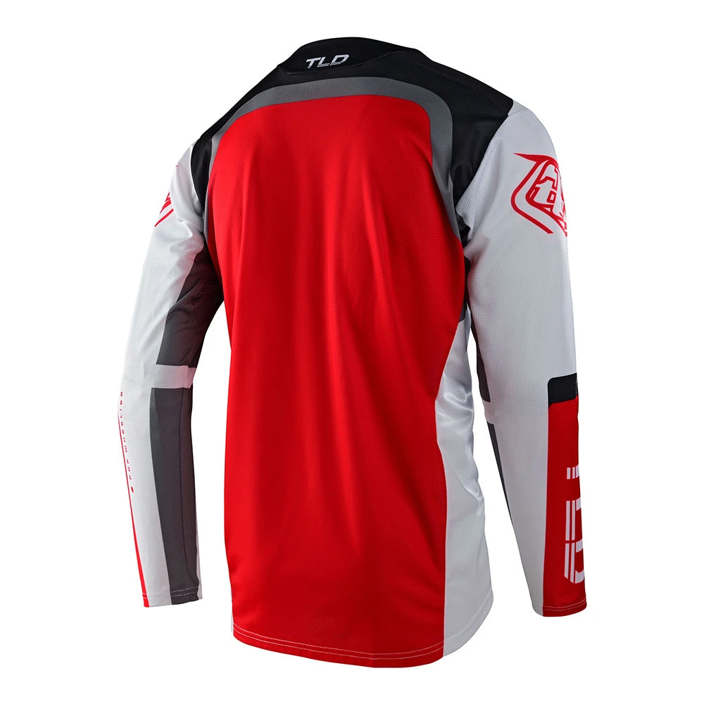 Troy Lee Designs Sprint Jersey Fractura Charcoal / Glo Red - Image 3
