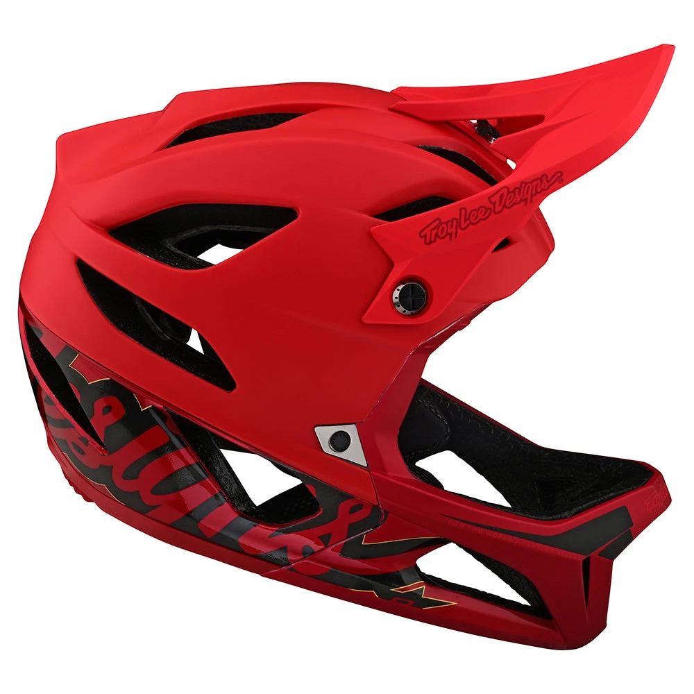 Troy Lee Designs Stage Helmet W/MIPS Signature Red - Image 5