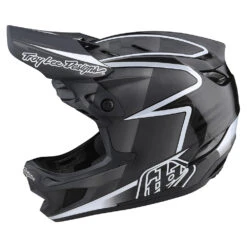 Troy Lee Designs D4 Carbon Helmet W/MIPS Lines Black / Gray
