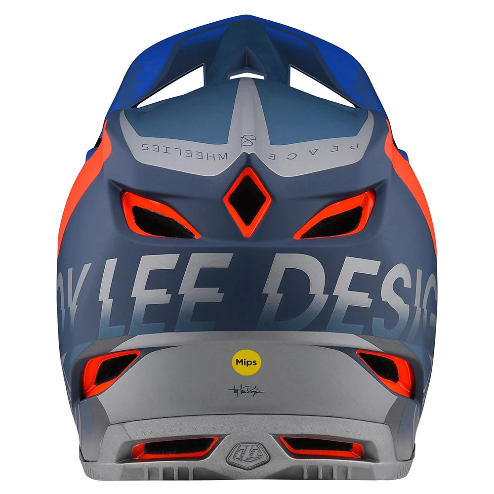 Troy Lee Designs D4 Composite Helmet W/MIPS Qualifier Slate / Red - Image 3
