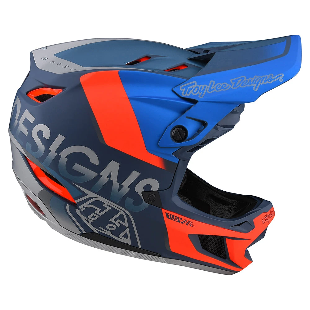 Troy Lee Designs D4 Composite Helmet W/MIPS Qualifier Slate / Red - Image 6