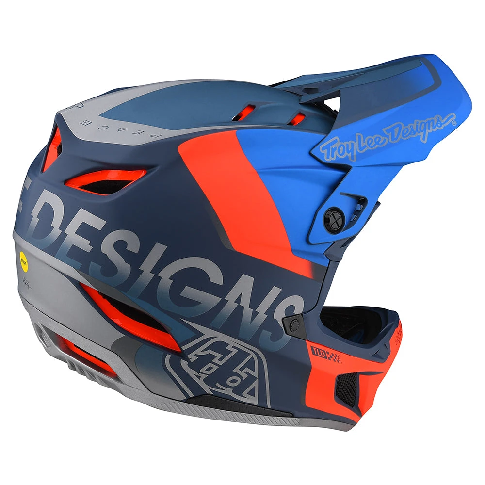 Troy Lee Designs D4 Composite Helmet W/MIPS Qualifier Slate / Red - Image 5