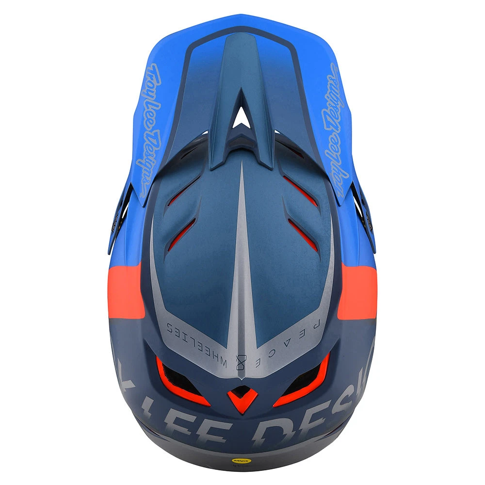 Troy Lee Designs D4 Composite Helmet W/MIPS Qualifier Slate / Red - Image 9