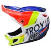 Troy Lee Designs D4 Composite Helmet W/MIPS Qualifier White / Blue