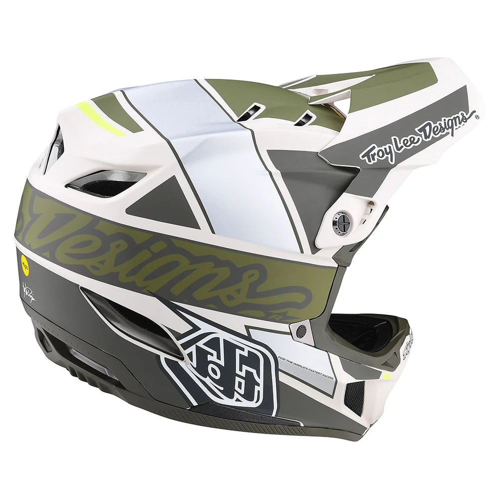 Troy Lee Designs D4 Composite Helmet W/MIPS Team Military - Image 5