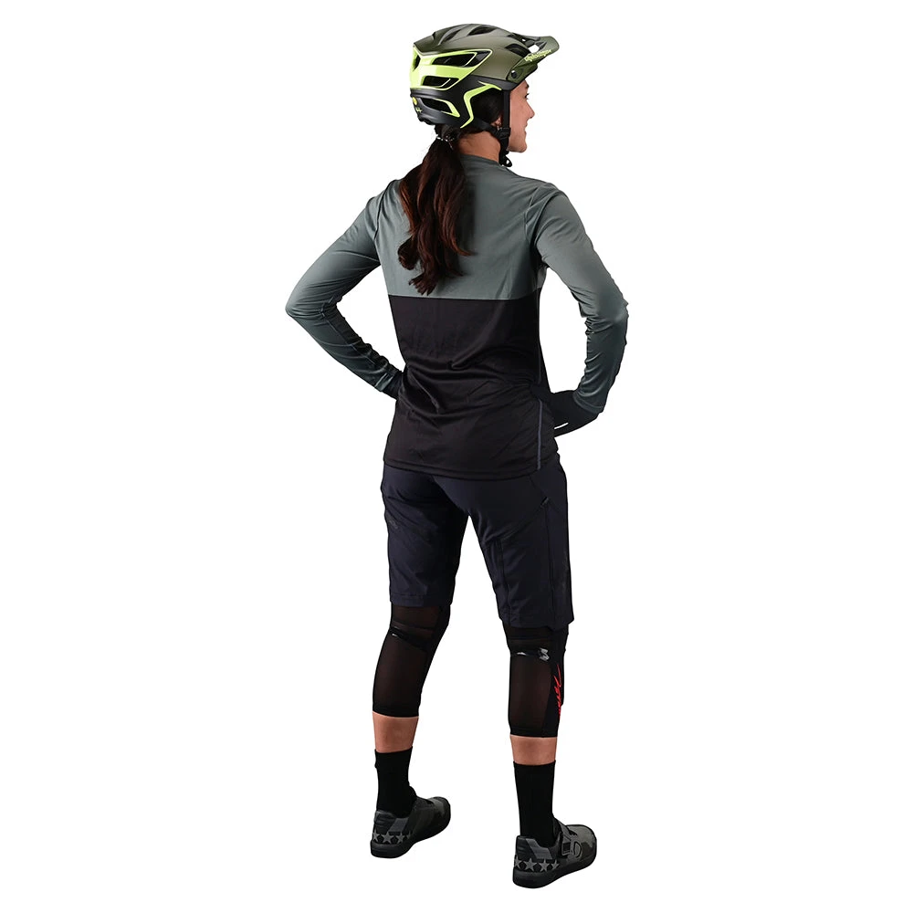 Troy Lee Designs Womens Lilium LS Jersey Block Green / Black - Image 4