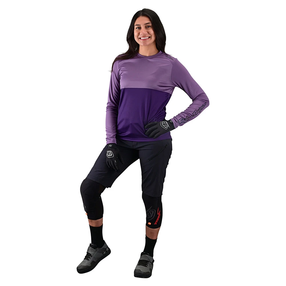 Troy Lee Designs Womens Lilium LS Jersey Block Orchid / Purple - Image 2