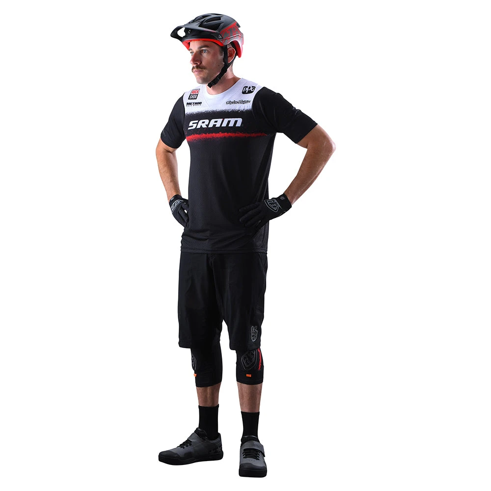 Troy Lee Designs Skyline Air SS Jersey SRAM Roost Black - Image 4