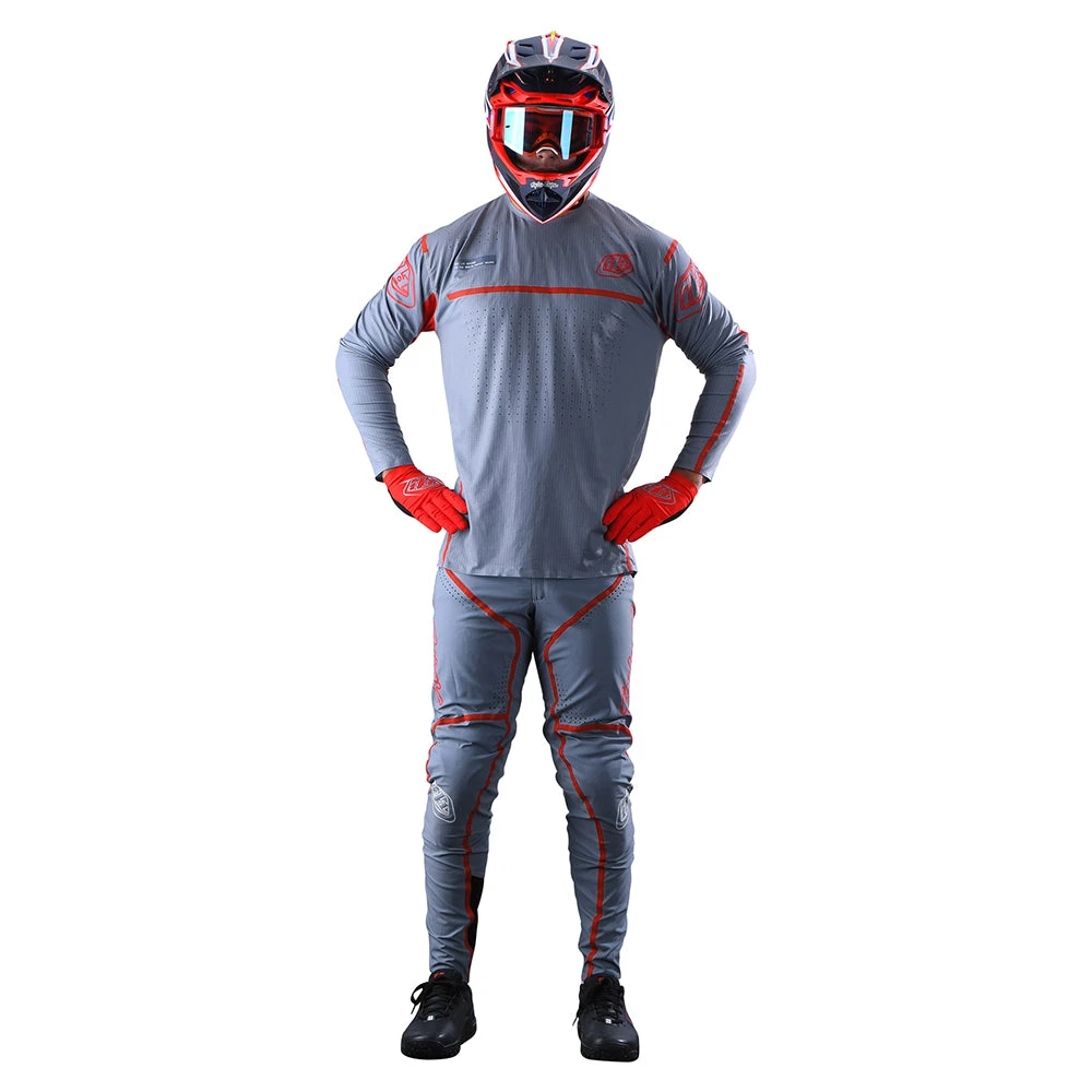 Troy Lee Designs Sprint Ultra Jersey Lines Gray / Rocket Pink - Image 2