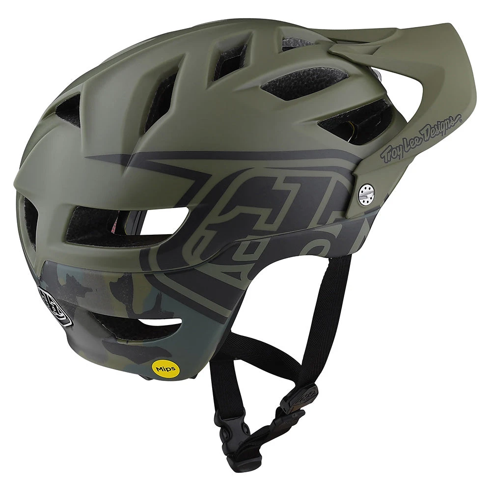 Troy Lee Designs Youth A1 Helmet W/MIPS Camo Army - Image 2