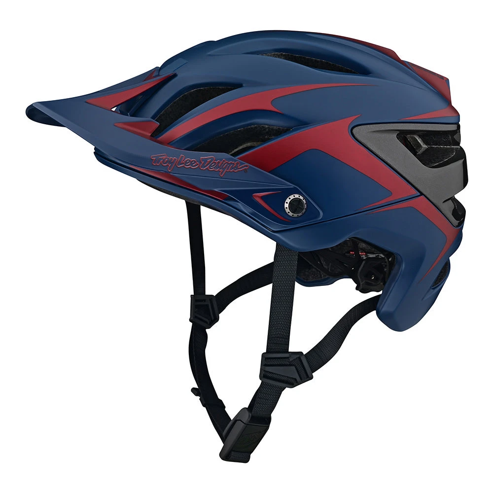 Troy Lee Designs A3 Helmet W/MIPS Fang Dk Blue / Burgundy - Image 3
