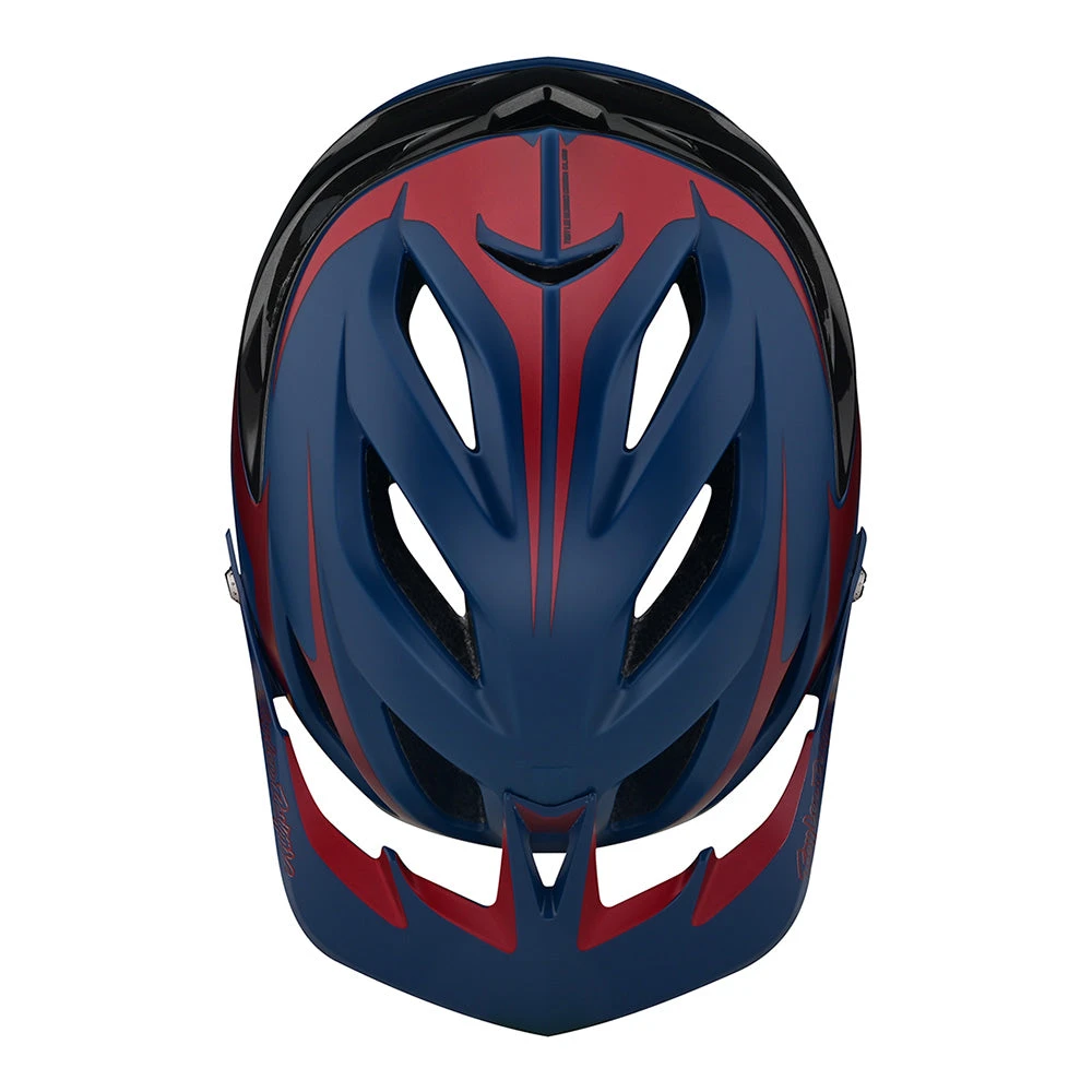 Troy Lee Designs A3 Helmet W/MIPS Fang Dk Blue / Burgundy - Image 4