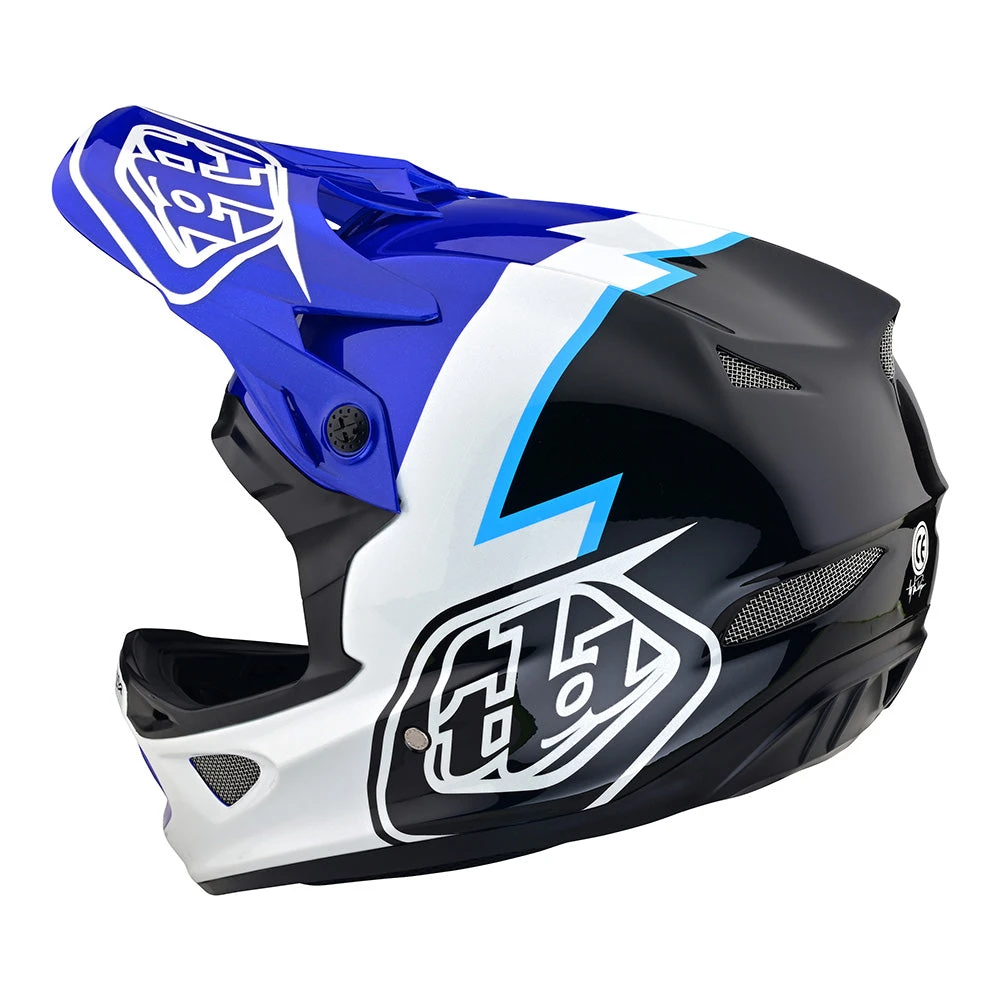 Troy Lee Designs D3 Fiberlite Helmet Volt Blue - Image 2