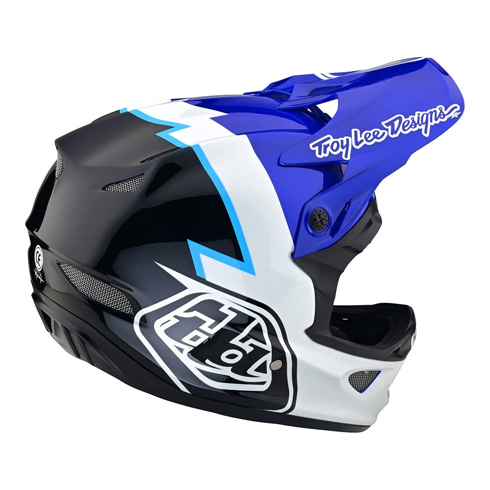 Troy Lee Designs D3 Fiberlite Helmet Volt Blue - Image 4