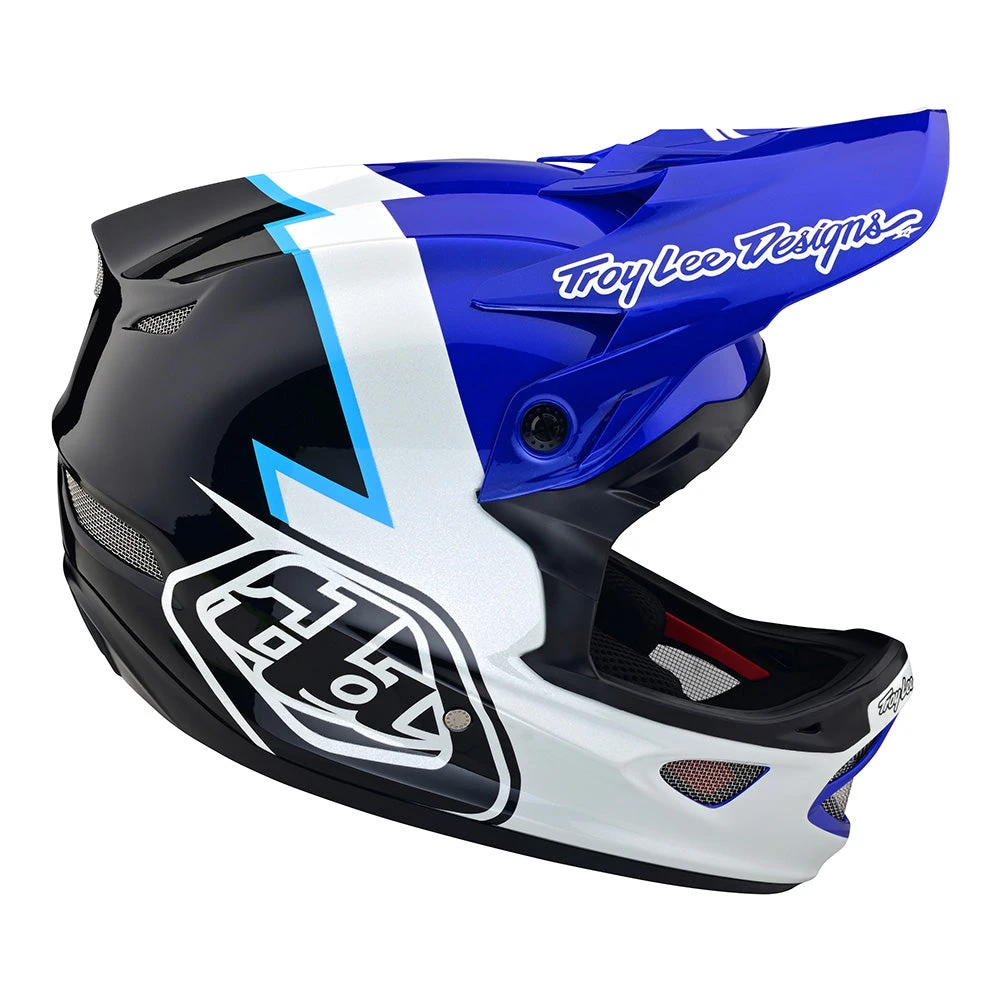 Troy Lee Designs D3 Fiberlite Helmet Volt Blue - Image 5