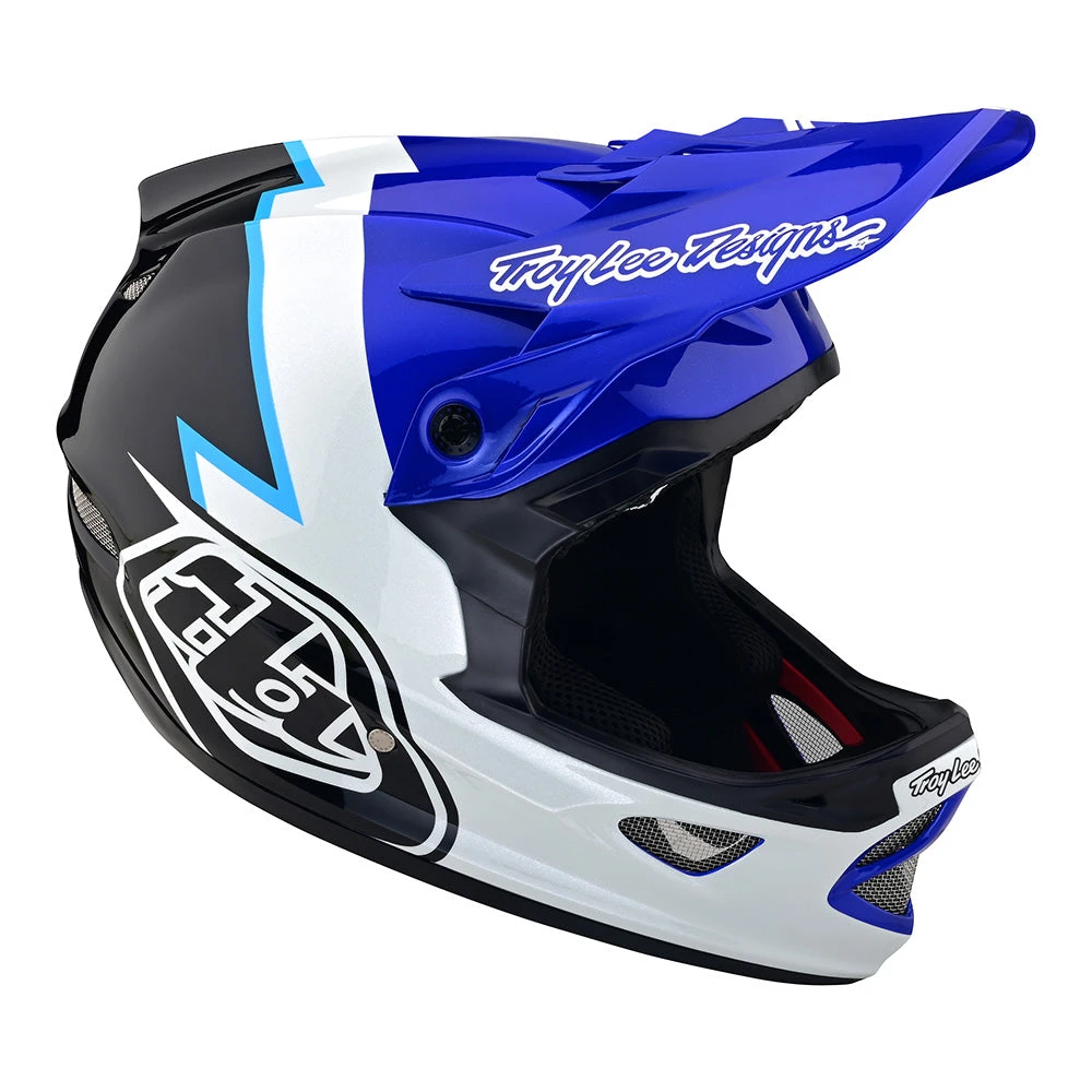 Troy Lee Designs D3 Fiberlite Helmet Volt Blue - Image 6