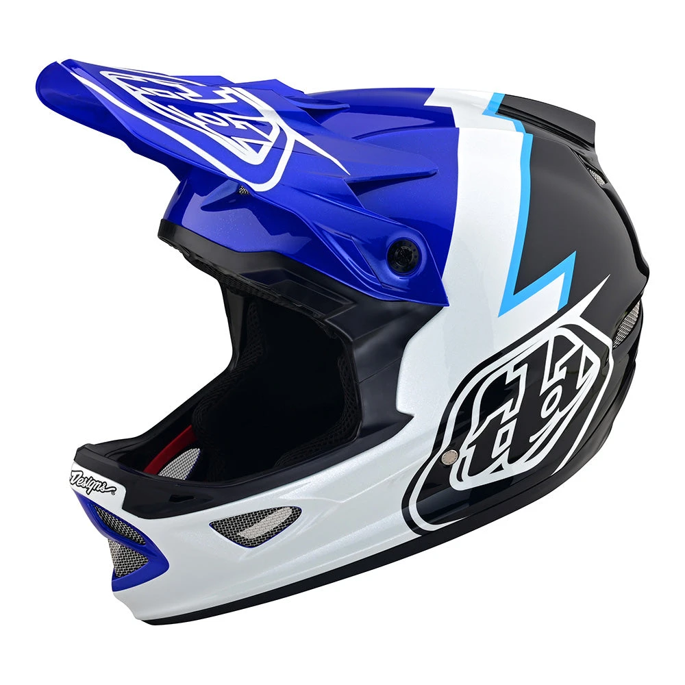Troy Lee Designs D3 Fiberlite Helmet Volt Blue - Image 7