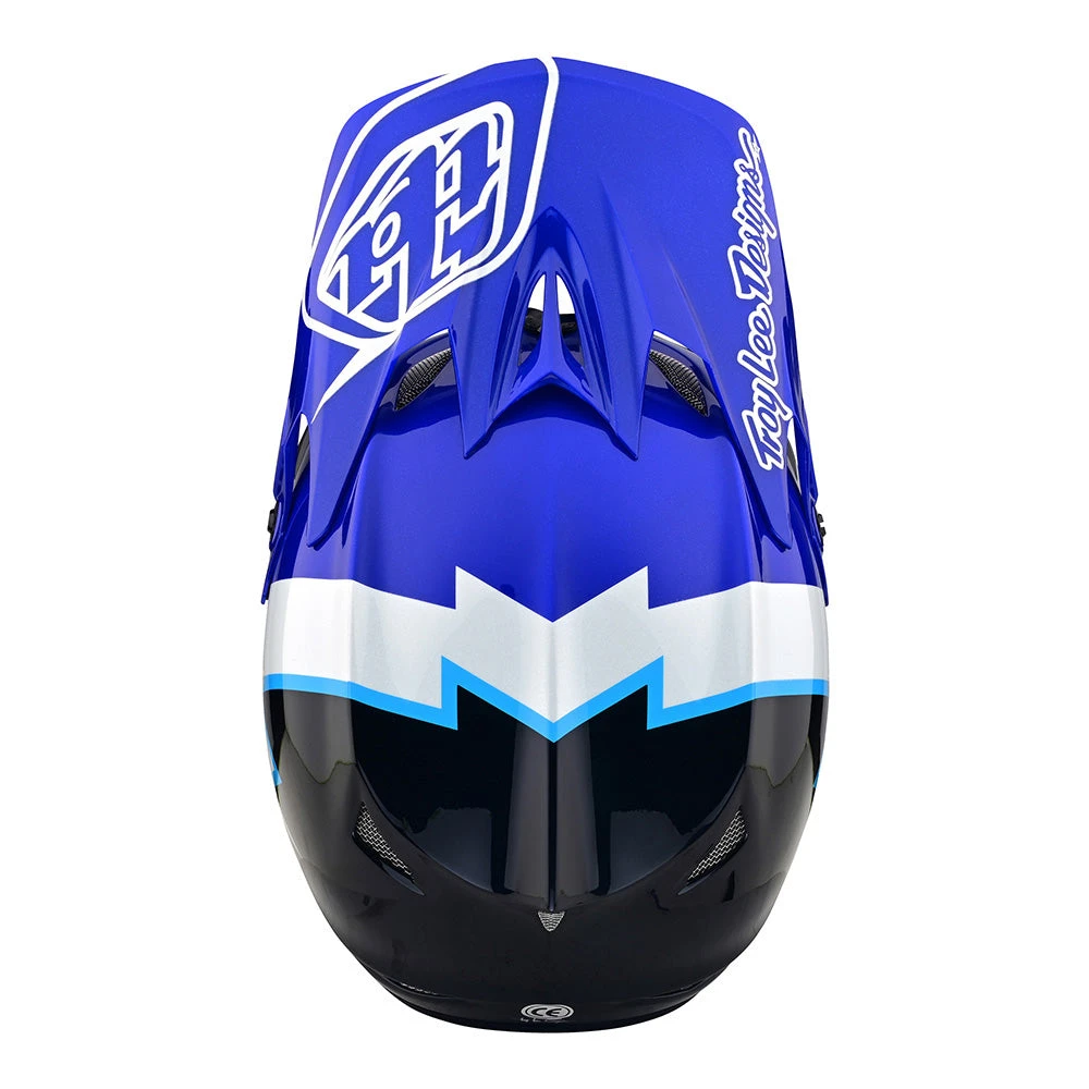 Troy Lee Designs D3 Fiberlite Helmet Volt Blue - Image 8