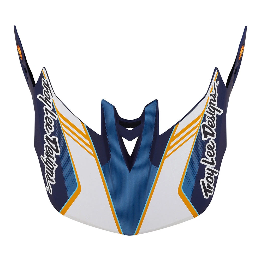 Troy Lee Designs D4 Composite Helmet W/MIPS Matrix Blue - Image 9